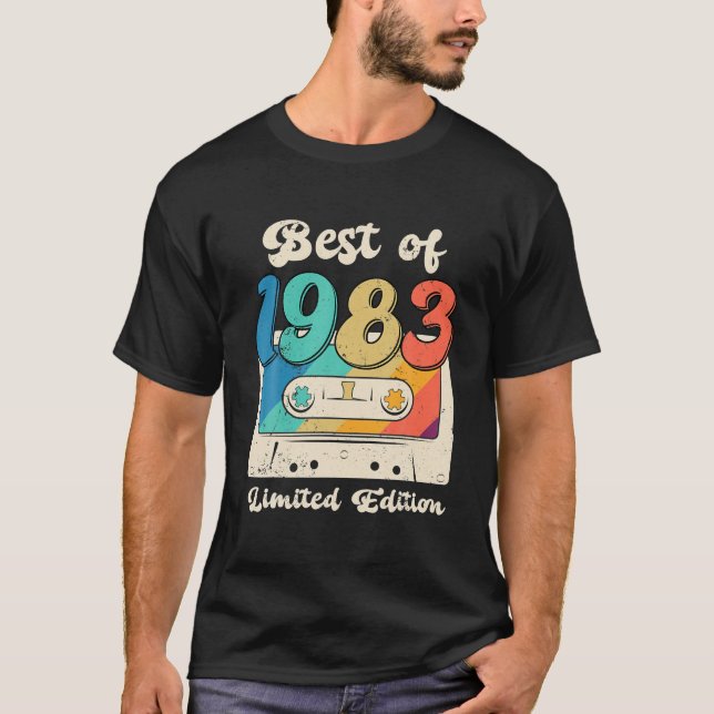40-åriga gåvor bäst av 1983 kassettband 40:e t shirt (Framsida)