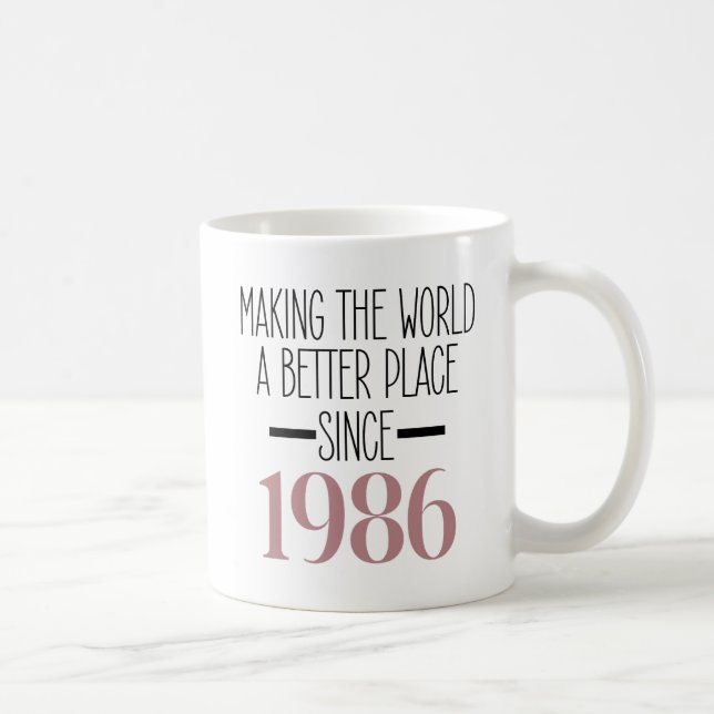 40-ÅRIGA PRESENT: Denna födelsedagsmugg för kvinno Kaffemugg (Höger)