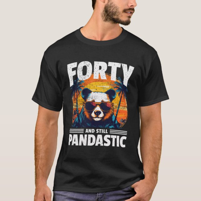 40 års ålder i födelsedagspressen t shirt (Framsida)