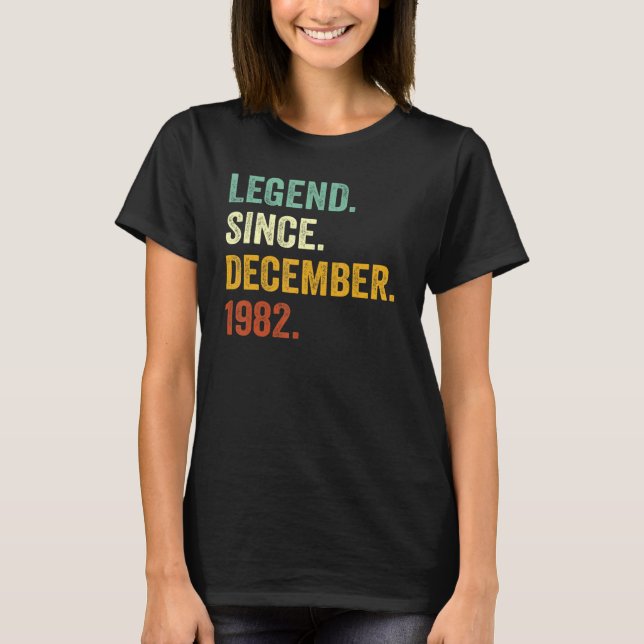 40 års ålder sedan december t shirt (Framsida)