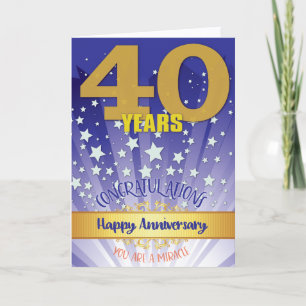 40 års återställningsårsdag, fet siffra kort
