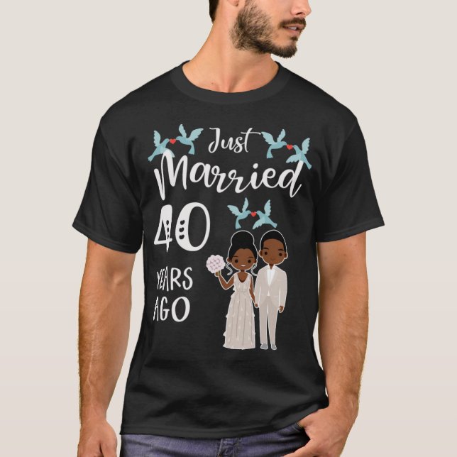 40-års bröllopsdag - Nygifta 40 år T Shirt (Framsida)