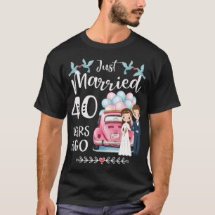 40-års bröllopsdag t shirt