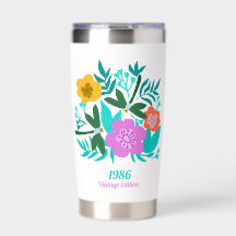 40-års födelsedag färgrik modern blomster elegant