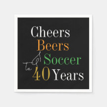 40-års födelsedags fotboll Cheers öl Party