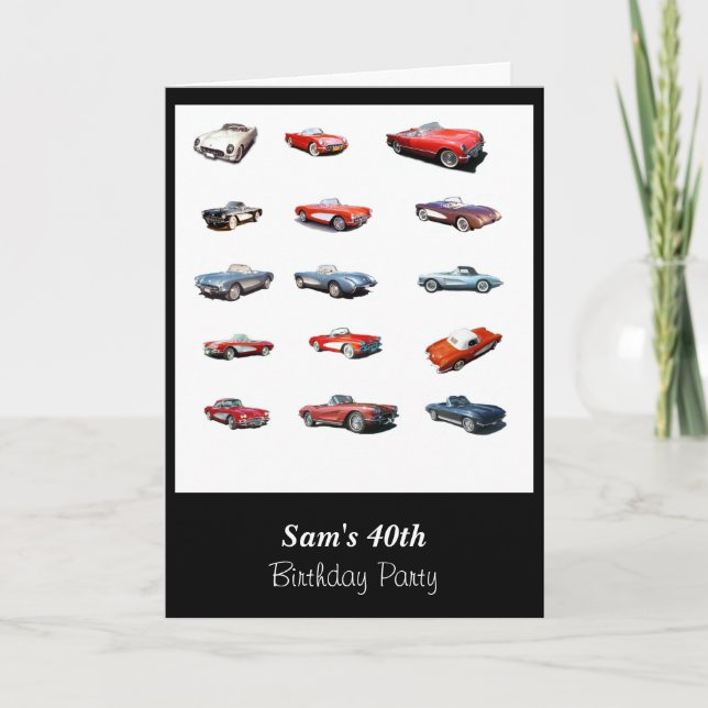 40-års födelsedags korts inbjudan (Framsida)