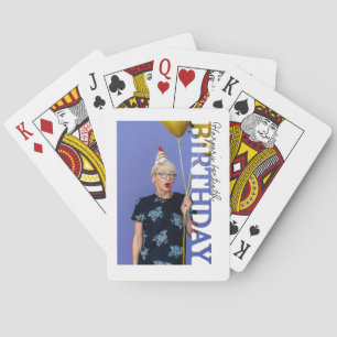 40-års födelsedagsfoto dotter pokerkort – milstolp casinokort