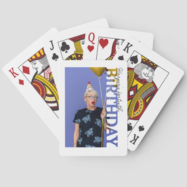 40-års födelsedagsfoto dotter pokerkort – milstolp casinokort (Baksidan)
