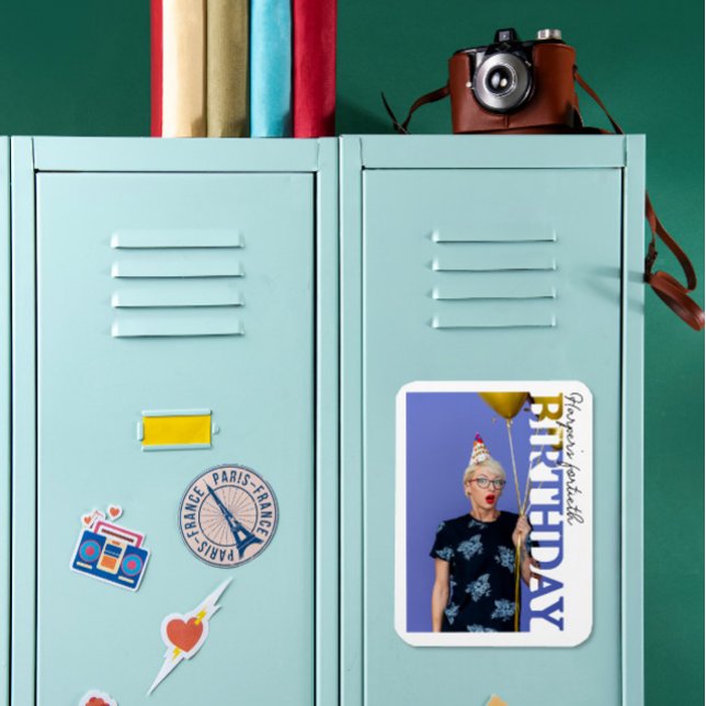 40-års födelsedagsfoto högskolefest magnet (Skapare uppladdad)