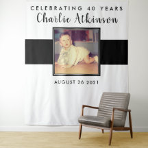 40-års födelsedagsfotobakgrund banner