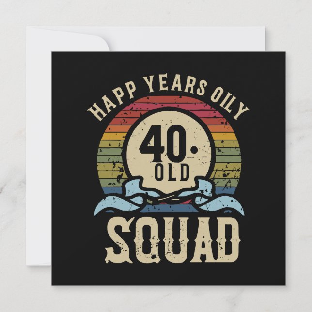 40 Års Födelsedagslag Vintage (Framsida)