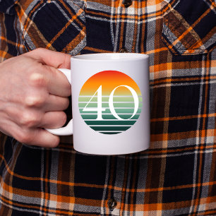40-års födelsedagssoluppgång kaffemugg
