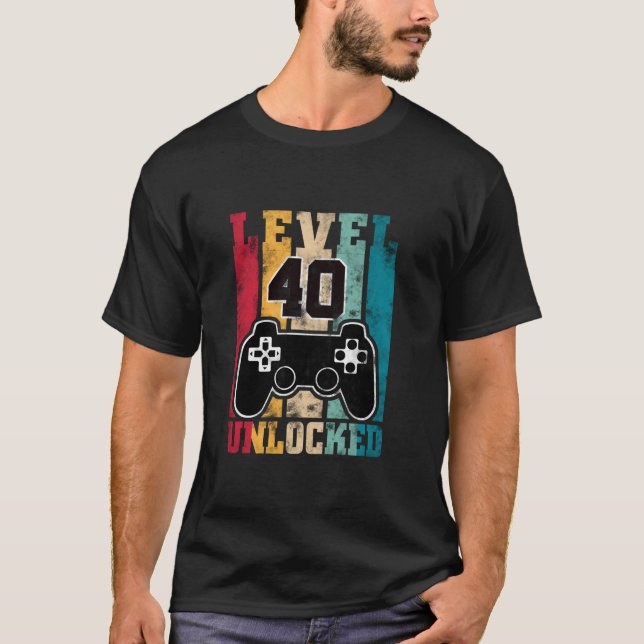 40 års gamla helgdagar - spelnivå 40 olåst 40 ton t shirt (Framsida)