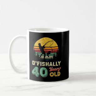 40 års gammal fiskegåva 40:e födelsedagens Coola f Kaffemugg