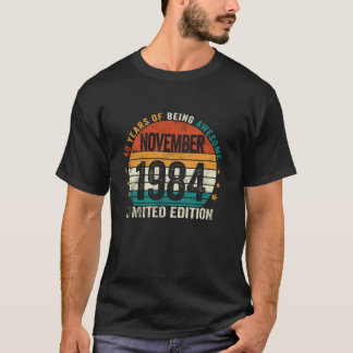 40 års gammal Vintage november 1984 40:e födelseda T Shirt
