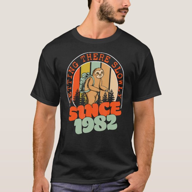 40 års långsam resa sedan 1982 40:e födelsen t shirt (Framsida)