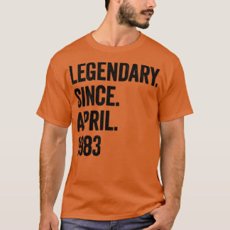 40 års legendary sedan april 1983 40:e födelsedage t shirt