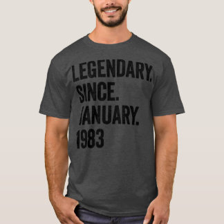 40 års legendary sedan januari 1983 40th Birthda T Shirt