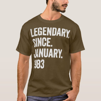 40 års legendary sedan januari 1983 40th Birthda T Shirt
