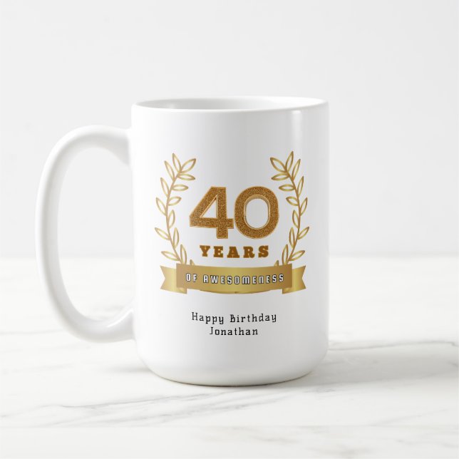 40 års medvetenhet - Anpassad Kaffemugg (Vänster)