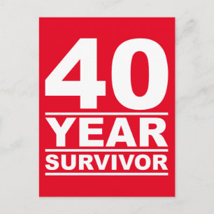 40 års överlevnad vykort