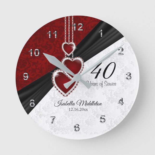 40 års tjänstgöring rund klocka (Framsida)