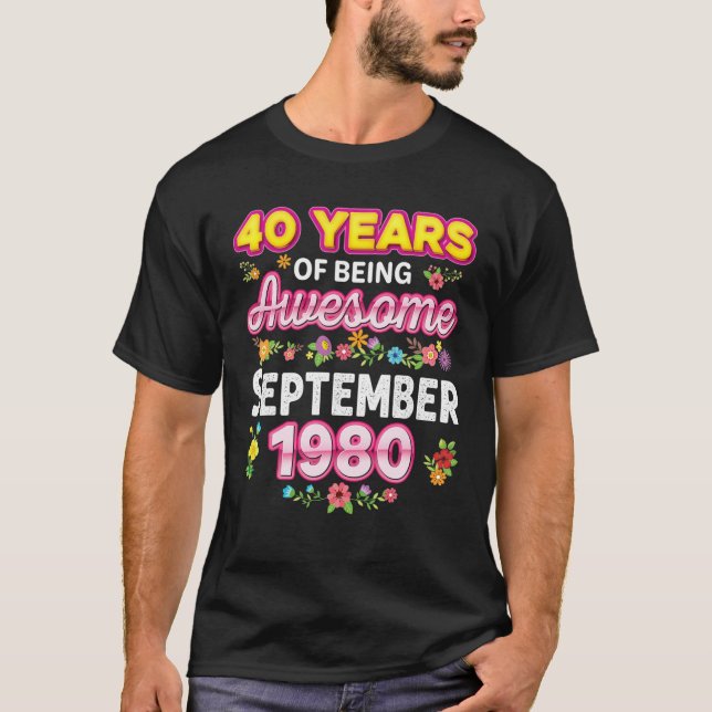40 års vistelse i Fantastisk sedan september 1980  T Shirt (Framsida)