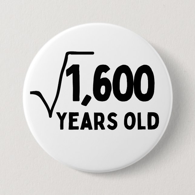 40-årsdag 40 år 40-40-matematik knapp (Framsida)