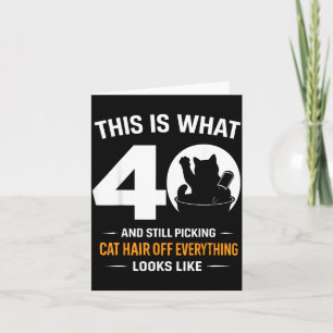 40-årsdag 40 år gammal rolig kattälskare kort