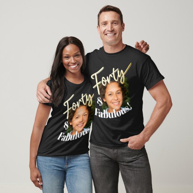 40-årsdag, 40-årsdag och fantastiska fotot med gul t shirt (Unisex)