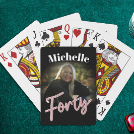 40-årsdag, 40 rosors anpassningsbar för svarta föd casinokort