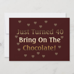 40-årsdag betyder choklad inbjudningar