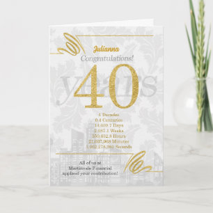 40-årsdag för anställdas företagsersättning kort