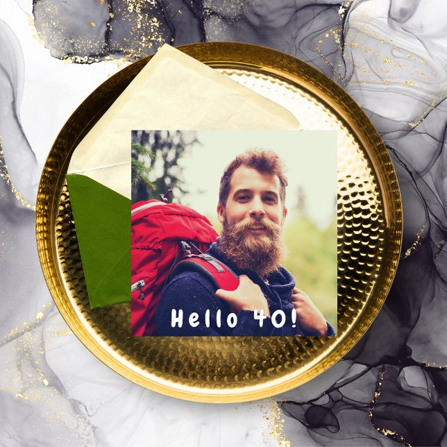 40-årsdag foto hej 40-killars svart inbjudningar (Skapare uppladdad)