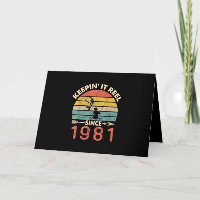 40-årsdag - Håller det verkligt sedan 1981 Fiske Kort (Framsida)