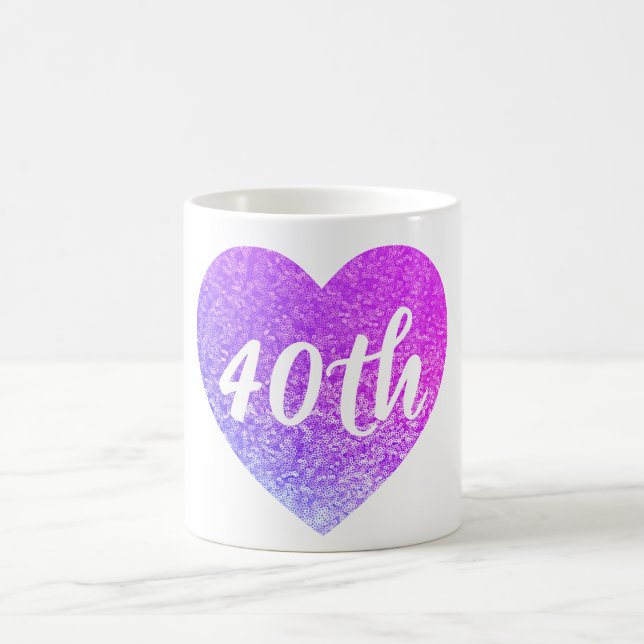 40-årsdag i hjärtat mugg (Center)