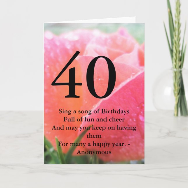 40-årsdag kort (Framsida)
