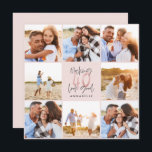 40-årsdag rosa girly glitter fotocollage<br><div class="desc">40-årsdagen av den moderna fotosamlingsinbjudan till rosa girly glitter. Modern text-design för skript. En del av en samling.</div>