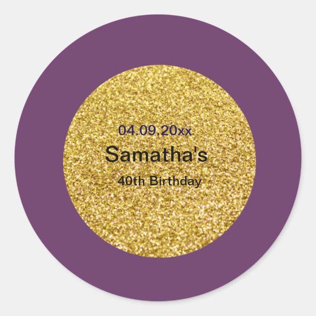 40-årsdagars fäste runt klistermärke (Framsida)