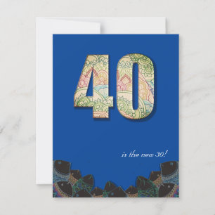 40-årsdagars vanligt kort