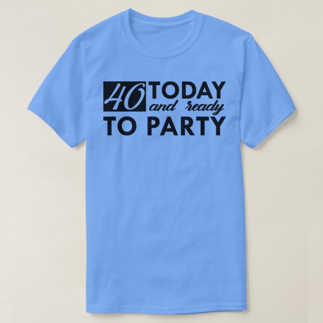 40-årsdagen 40-årsjubileum t shirt (Design framsida)