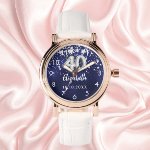 40-årsdagen av marinblå silver-stjärnor armbandsur