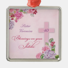 40-årsdagen av Religiösan Life-katolska nun Julgransprydnad Metall