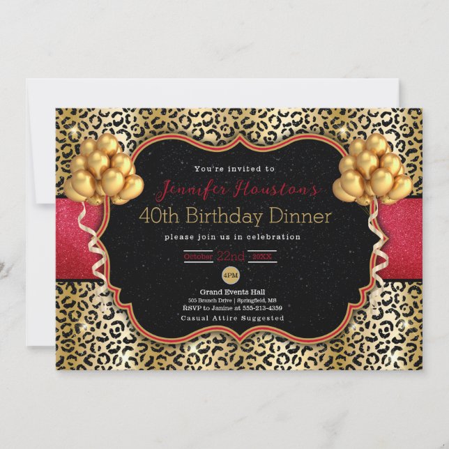 40-årsdagen eller en inbjudan till leopard (Framsida)