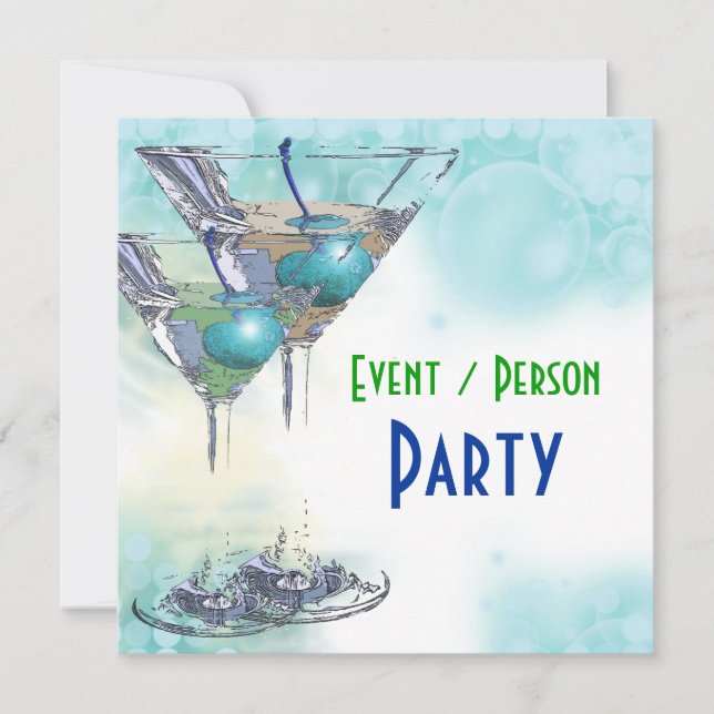 40-årsdagen firande party, större CUSTOMIZE Inbjudningar (Framsida)