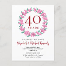 40-årsdagen för ändring av Rosa av Ruby-Blommigt