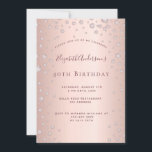 40-årsdagen för diamanten party ro guld inbjudningar<br><div class="desc">En modern,  snyggt och glamorös inbjudan till en kvinnas 40-årsdag party. En ro guld-bakgrund med en elegant faux guld-diamanter. Namn är skrivet med ett modernt skript för färgaden ro guld i mörk,  skrivet med stil. Mallar för information om party.</div>