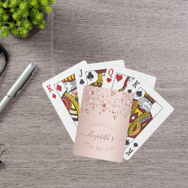 40-årsdagen glam från rosa ro i guld, glam casinokort