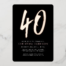 40-årsdagen party, modern djärv svart ro