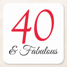 40-årsdagen party underlägg